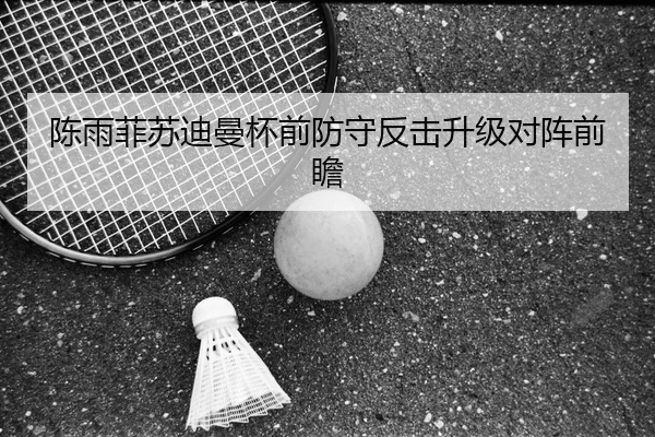 陈雨菲苏迪曼杯前防守反击升级对阵前瞻
